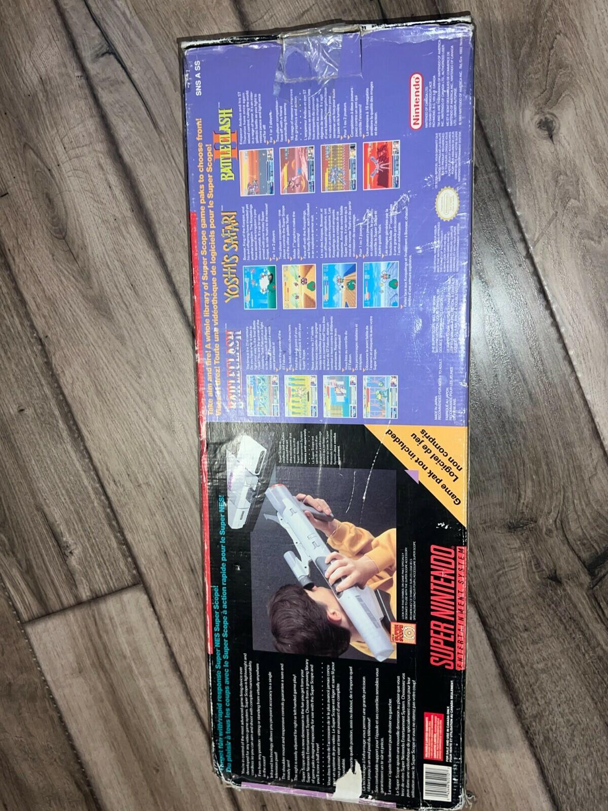 Super Nintendo SNES Super Scope Light Gun CIB WITH BOX NO GAME