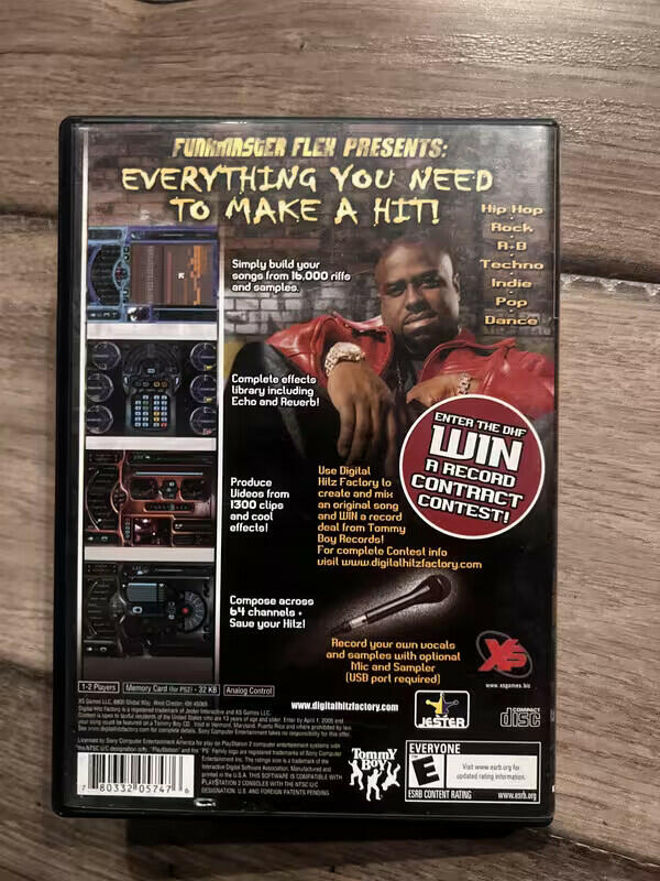 Funkmaster Flex's Digital Hitz Factory (Playstation 2, 2004) CIB