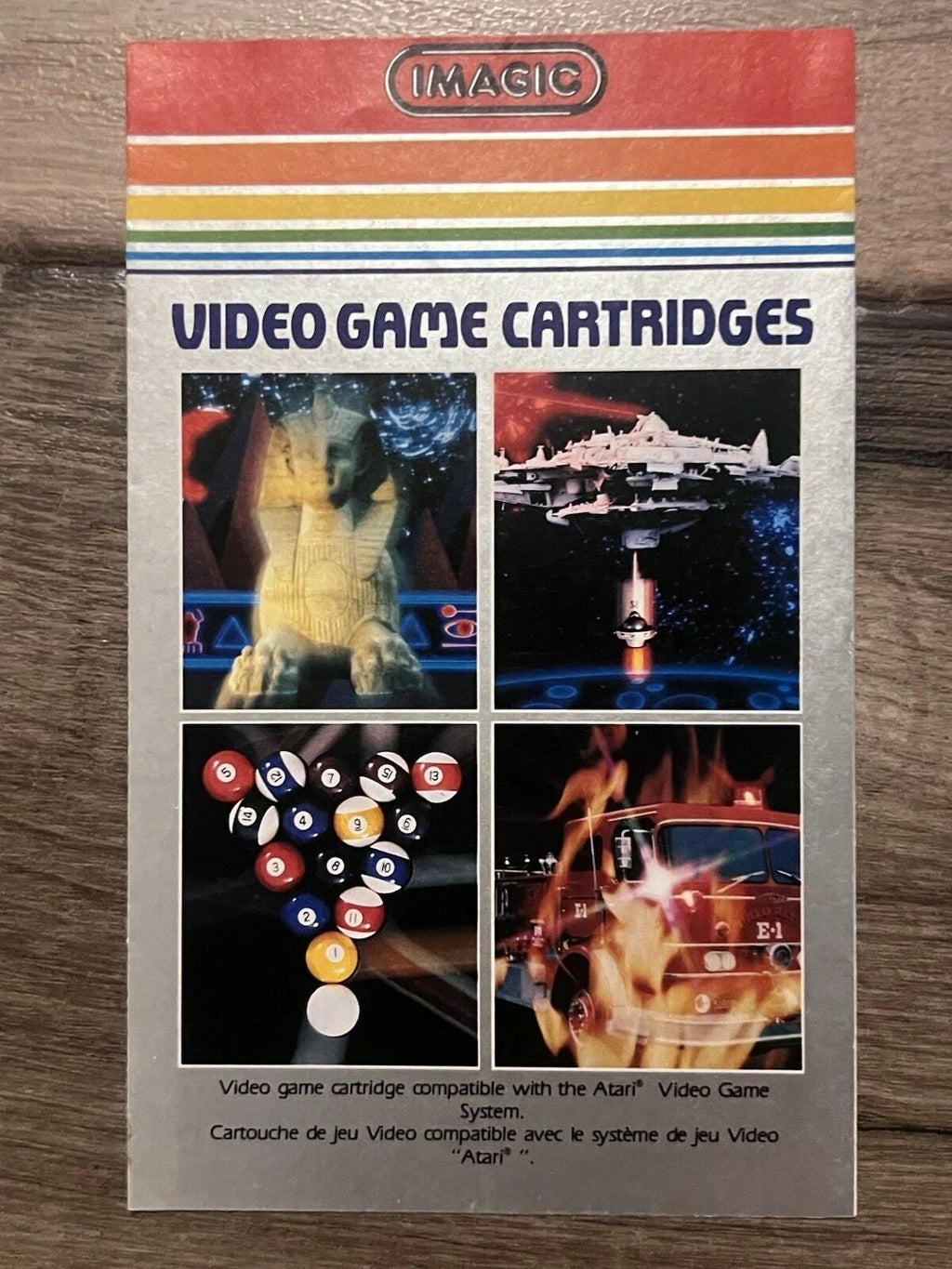 Imagic Video Computer Game Cartridge Catalog for the Atari 2600