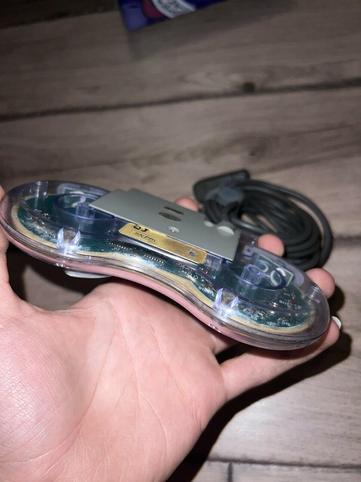 SNES Super Nintendo Gamepad Clear SN Programpad SV-337 Used Tested