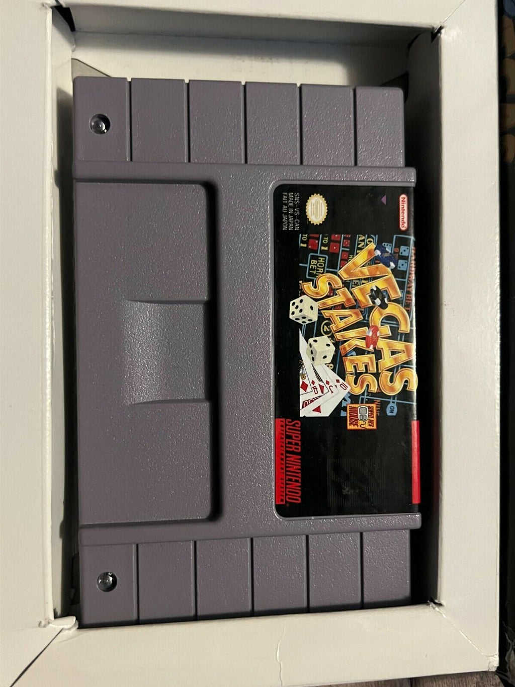 Vegas Stakes (Super Nintendo Entertainment System, 1993) CIB WITH MANUAL