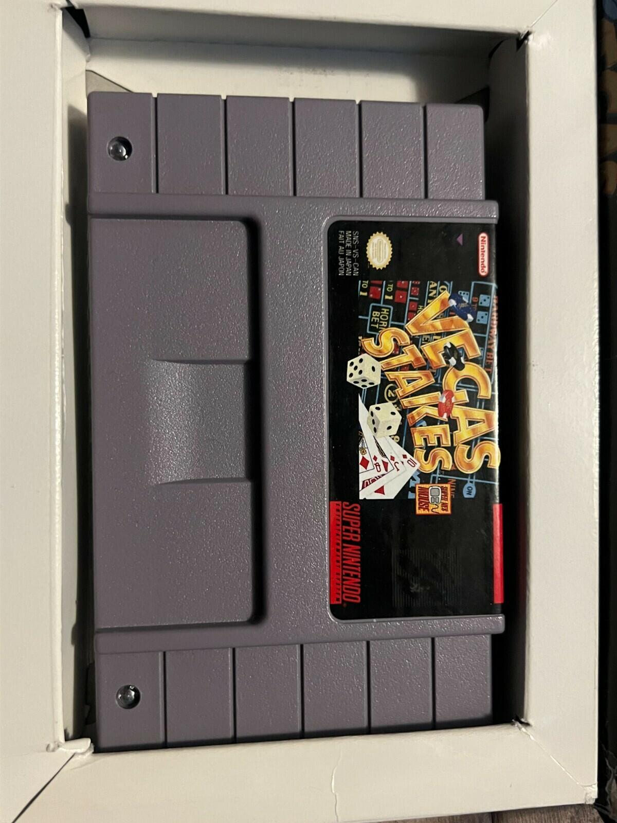 Vegas Stakes (Super Nintendo Entertainment System, 1993) CIB WITH MANUAL