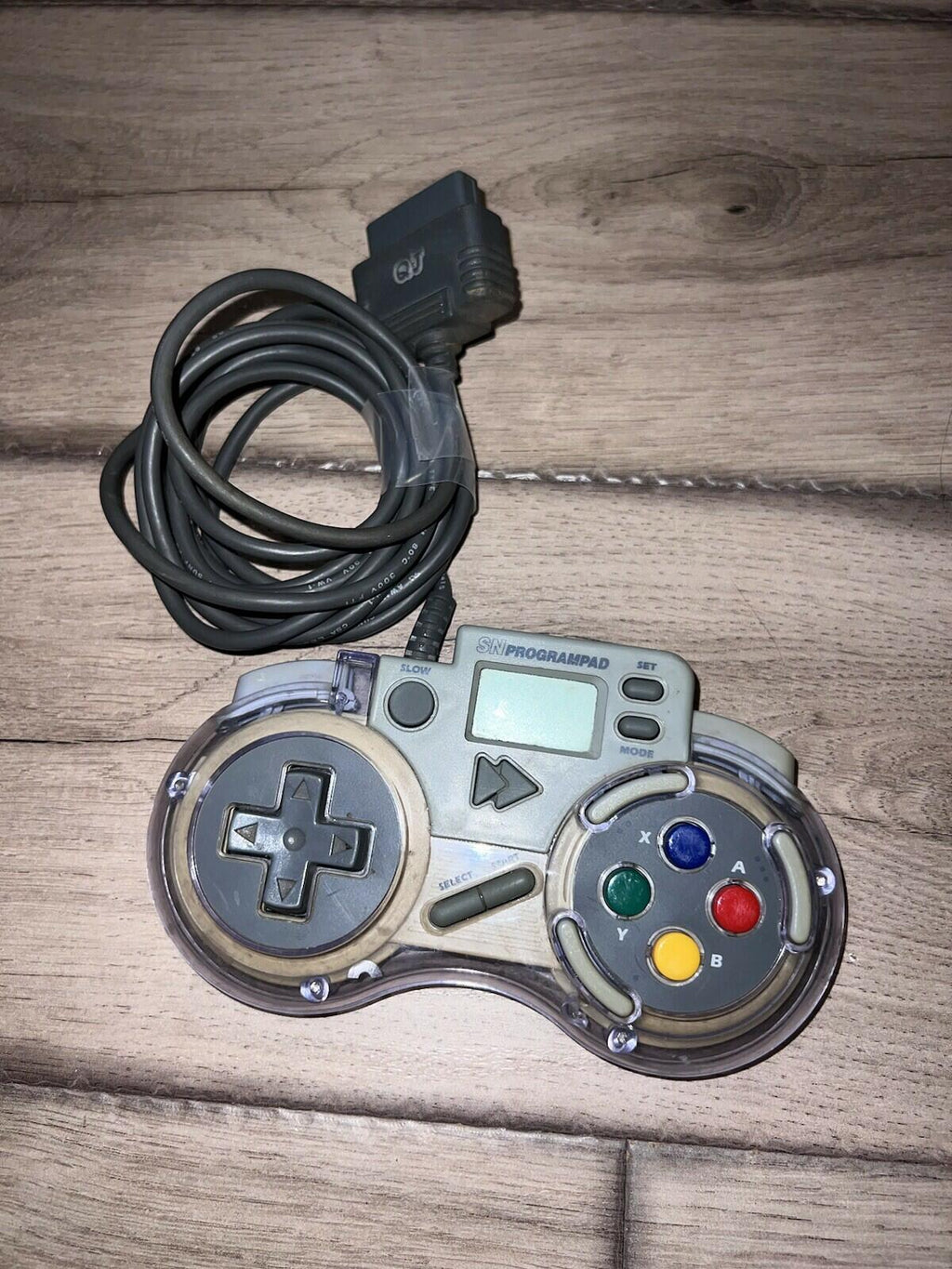 SNES Super Nintendo Gamepad Clear SN Programpad SV-337 Used Tested