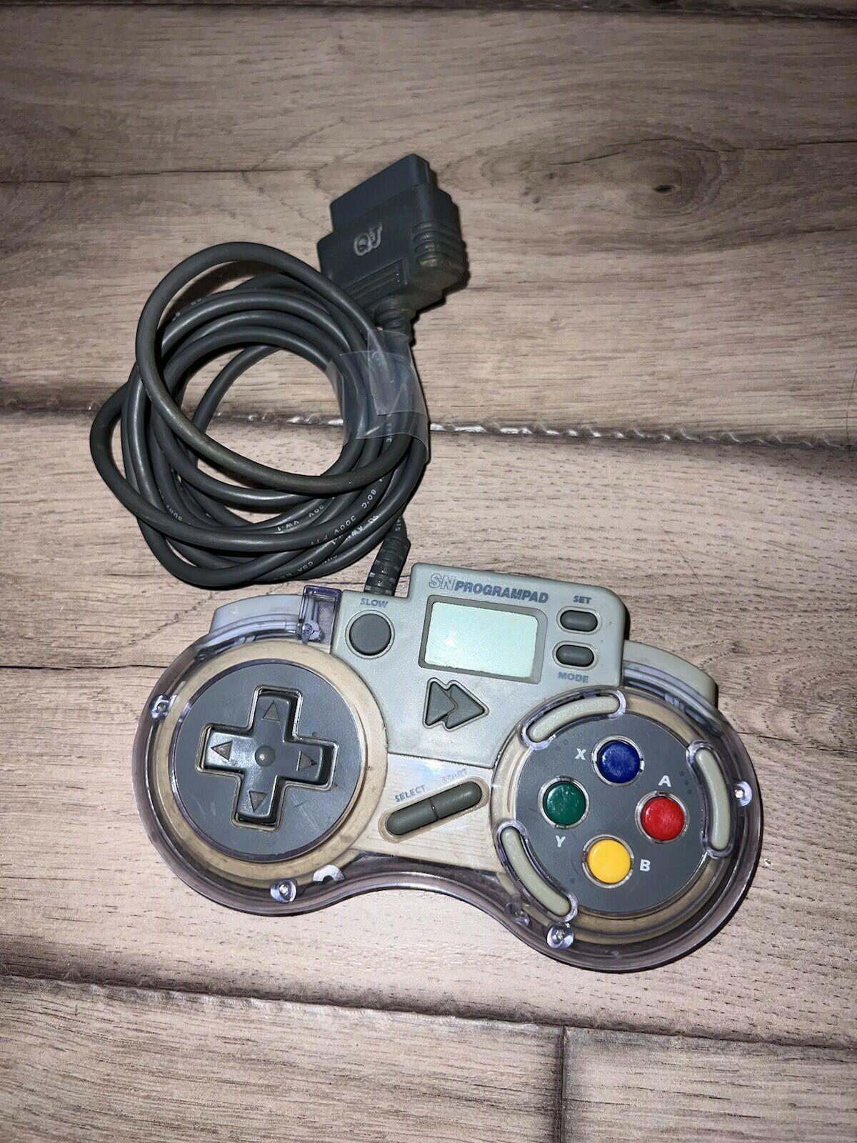 SNES Super Nintendo Gamepad Clear SN Programpad SV-337 Used Tested