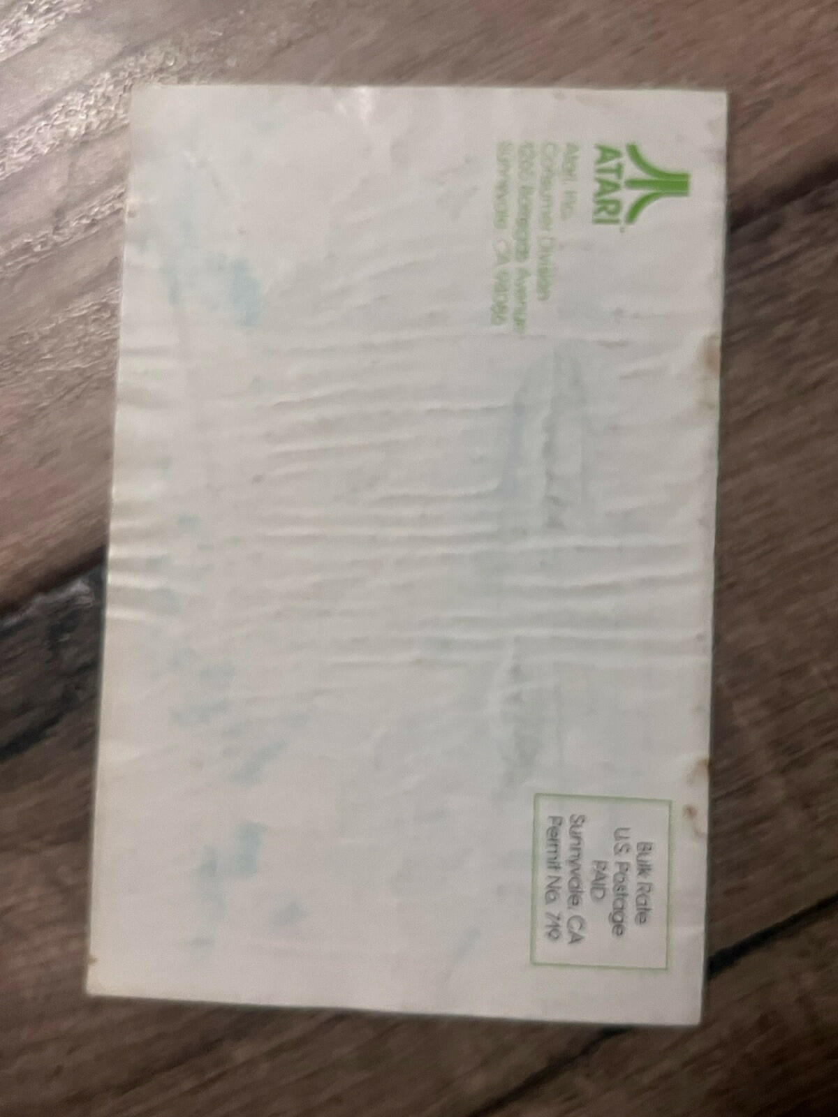 Atari 2600 Green Log Book Mail-In Version UNUSED