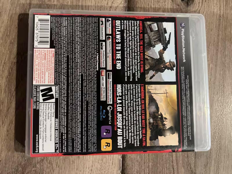 Red Dead Redemption (Sony Playstation 3, 2010) CIB WITH MAP