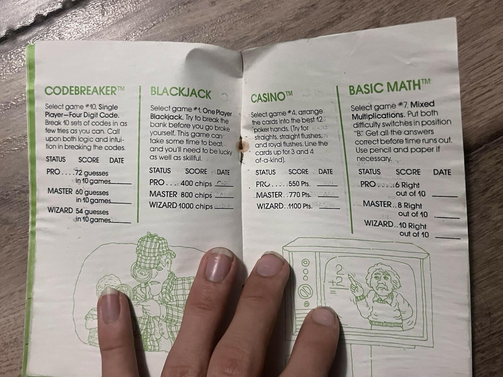 Atari 2600 Green Log Book Mail-In Version UNUSED