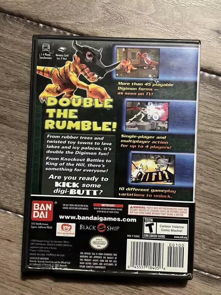 Digimon Rumble Arena 2 (Nintendo GameCube, 2004) NO MANUAL