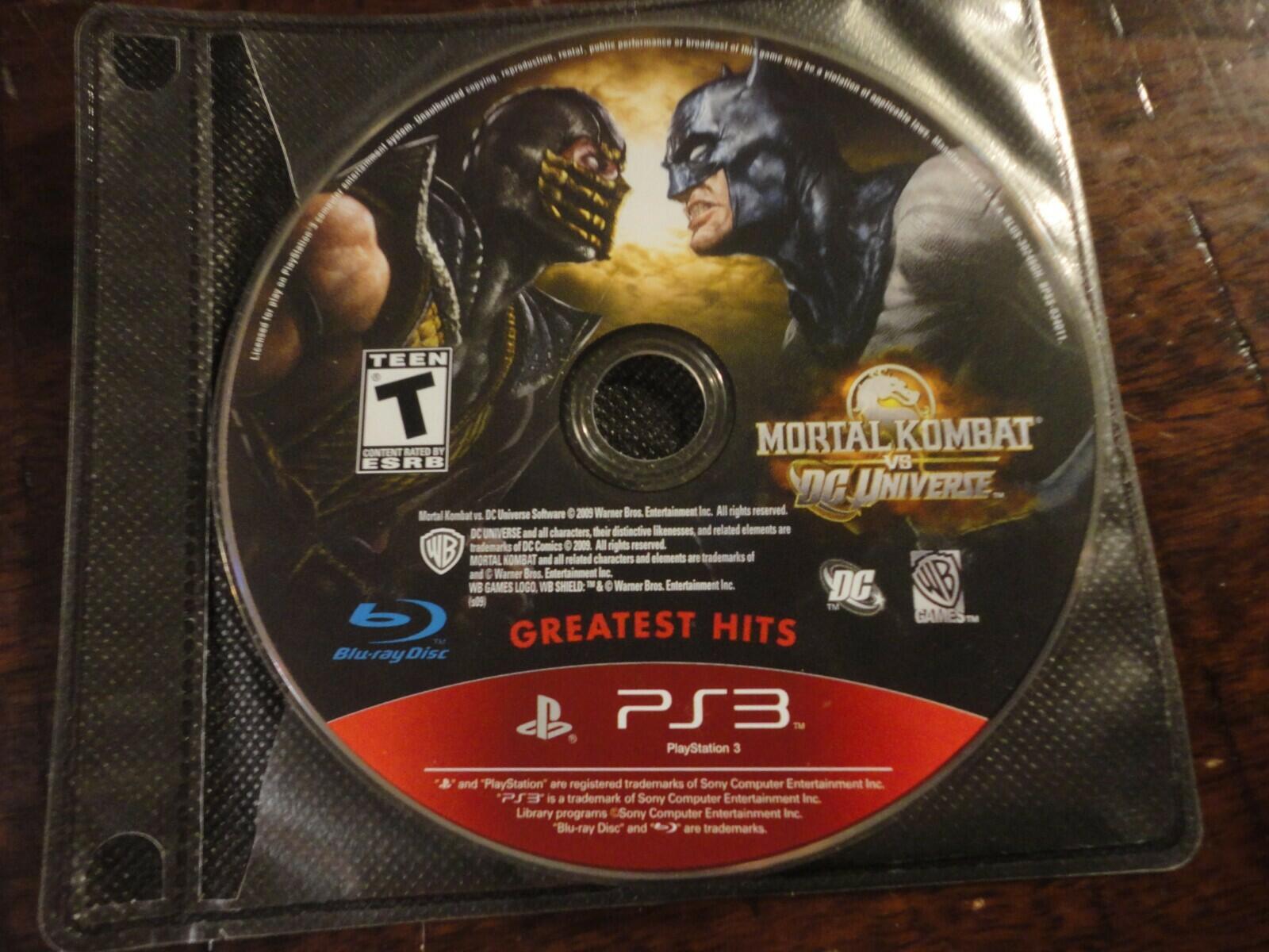 Mortal Kombat vs. DC Universe {Greatest Hits} (PlayStation 3, 2008) DISC ONLY