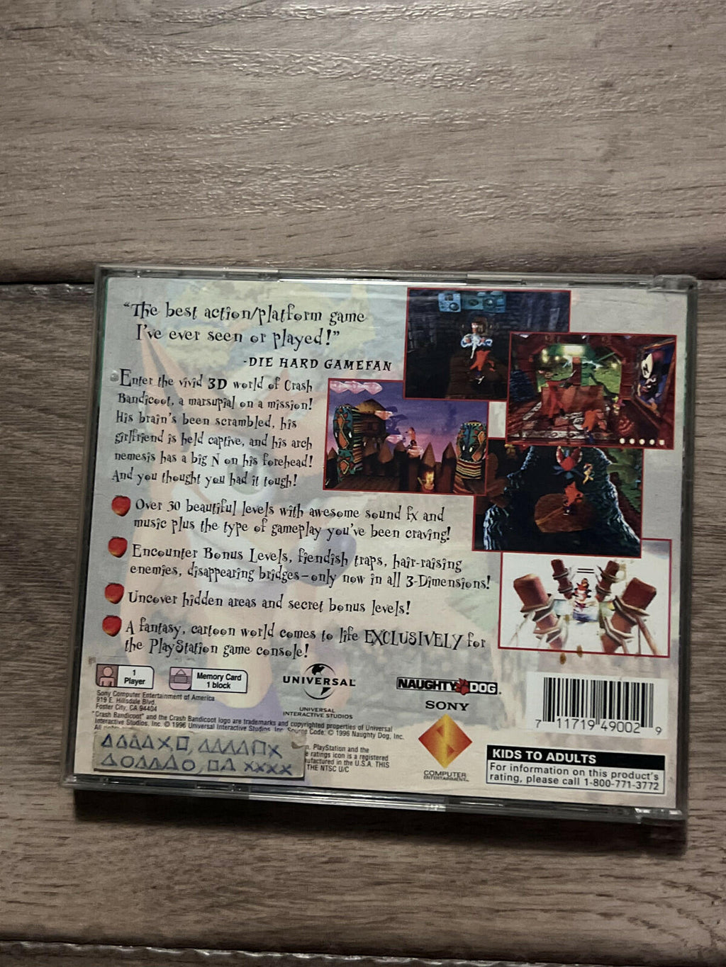 Crash Bandicoot: Greatest Hits (Sony Playstation 1 PS1, 1996) CIB COMPLETE