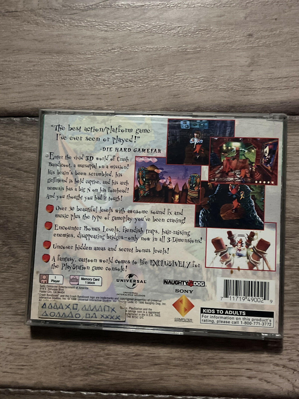 Crash Bandicoot: Greatest Hits (Sony Playstation 1 PS1, 1996) CIB COMPLETE