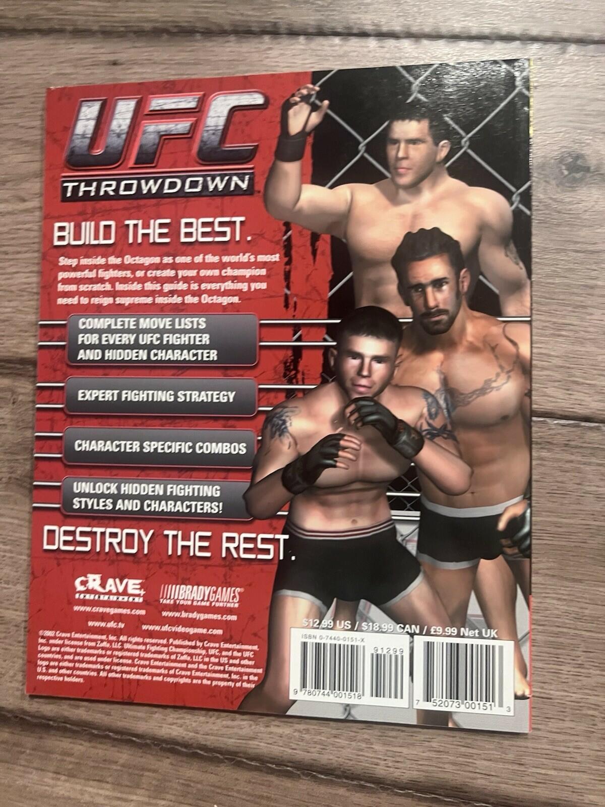 UFC: Throwdown Official Strategy Guide BradyGames Cube Playstation 2