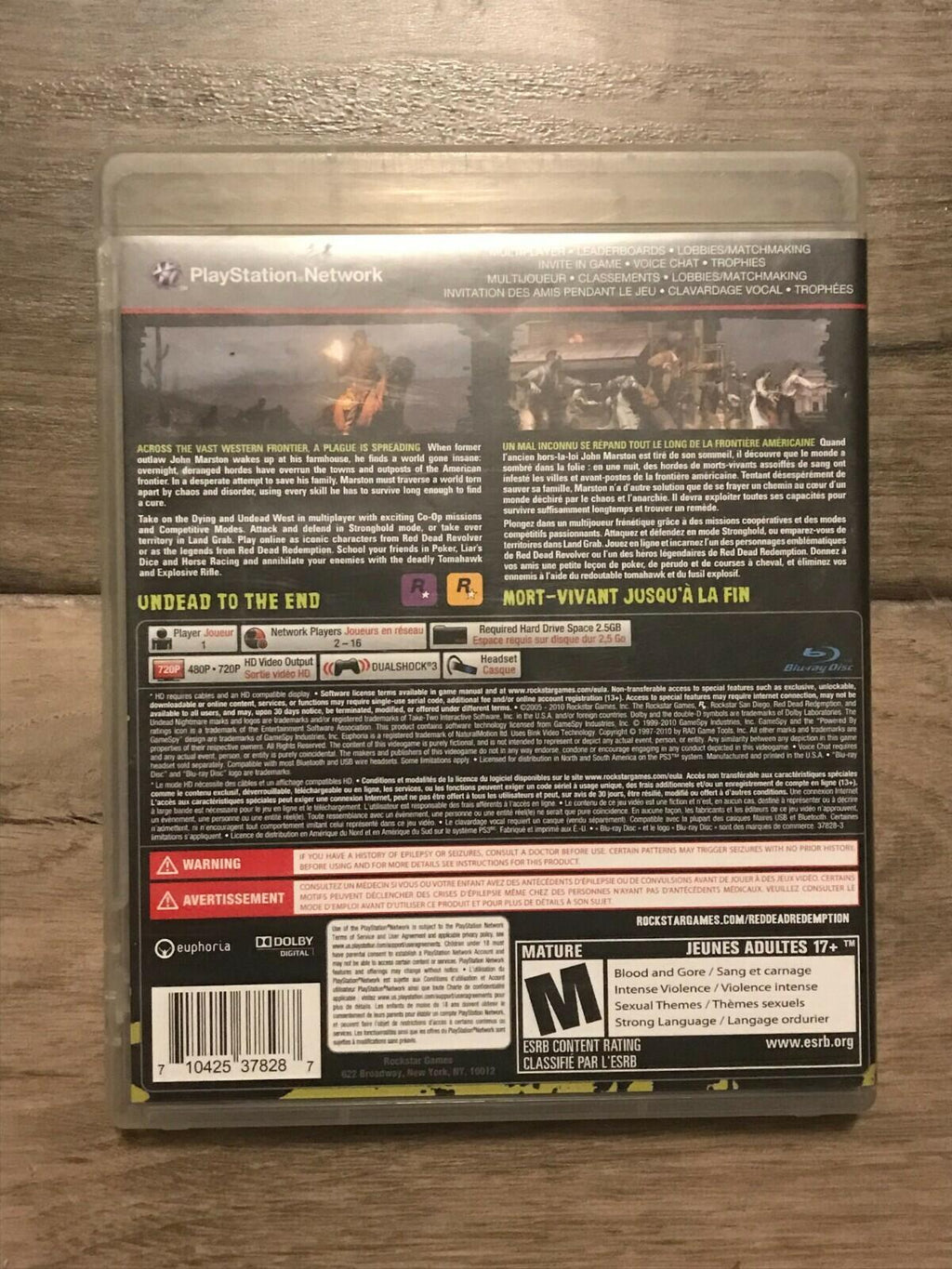 Red Dead Redemption: Undead Nightmare (Sony PlayStation 3, 2010) CIB + MAP