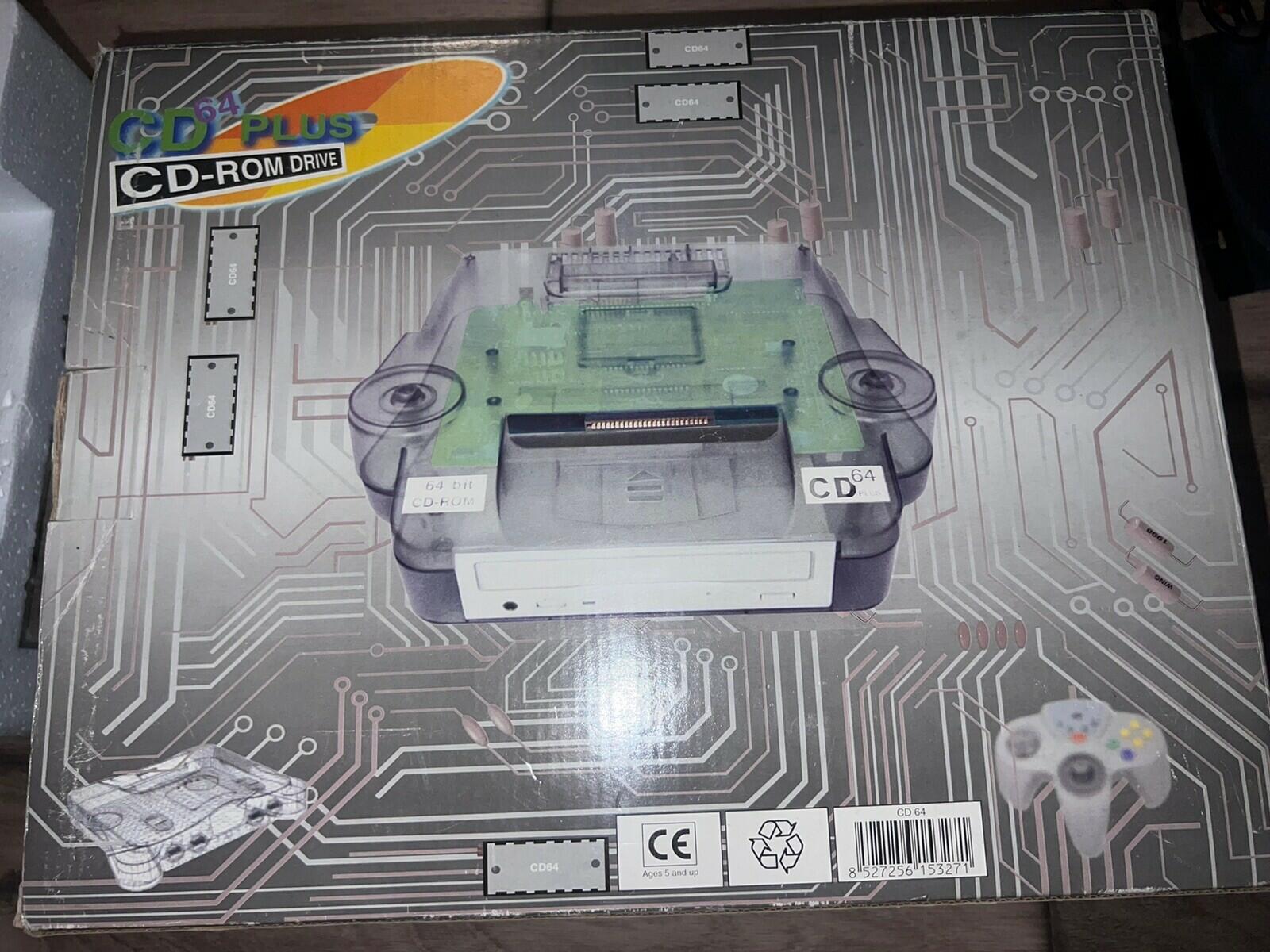 CD64 Plus Cd Rom Drive Nintendo 64 N64 CIB LIKE NEW CONDITION