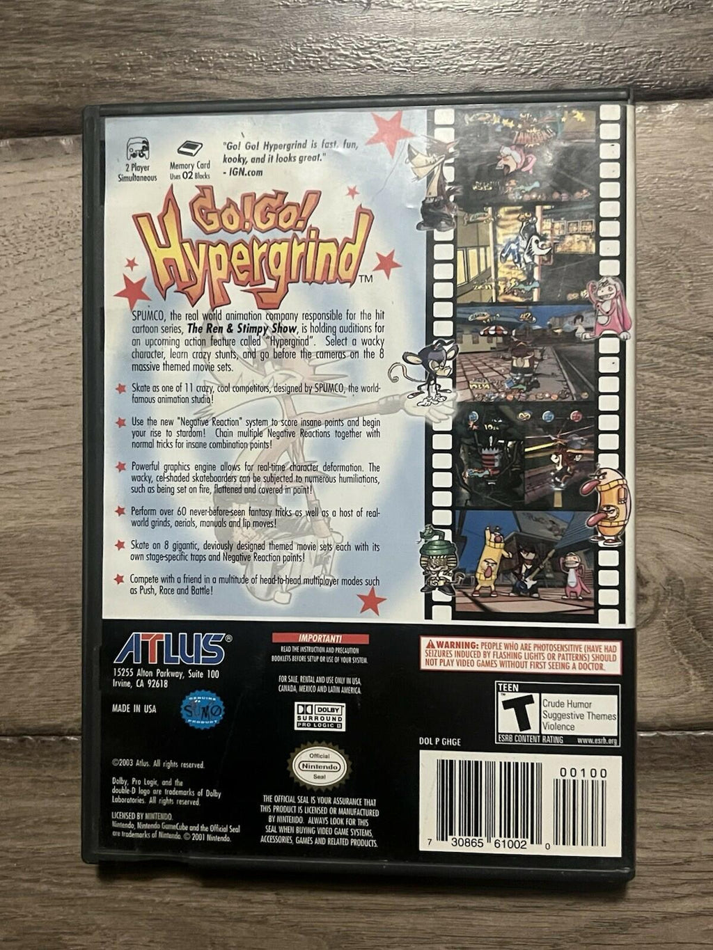 Go! Go! Hypergrind (Nintendo GameCube, 2003) NO MANUAL