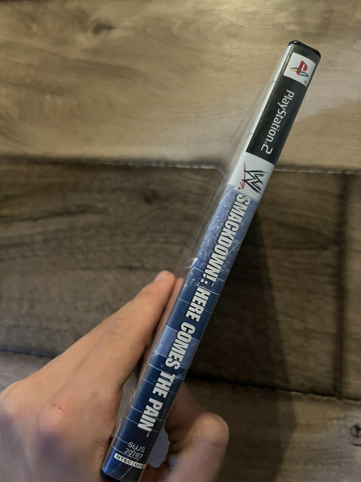 WWE SmackDown Here Comes the Pain (Sony PlayStation 2, 2003) CASE+MANUAL ONLY