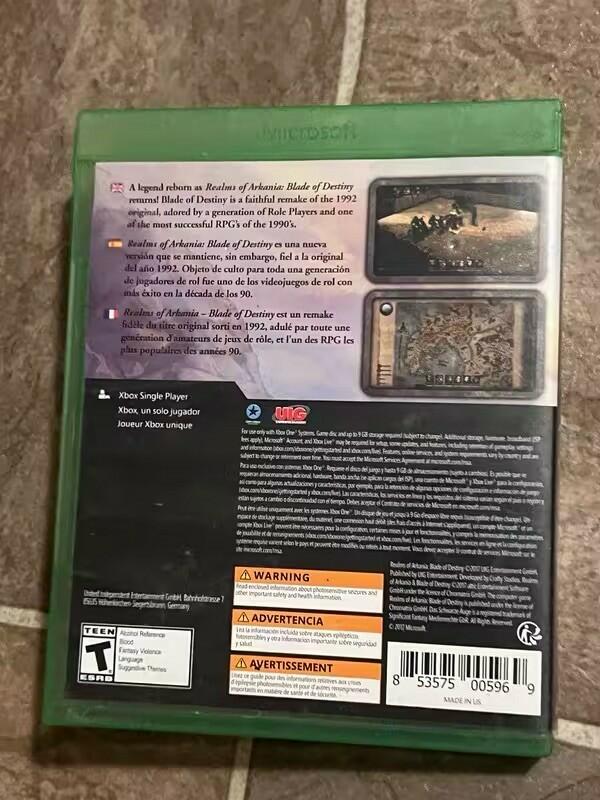 Realms of Arkania: Blade of Destiny (Microsoft Xbox One, 2017) CIB