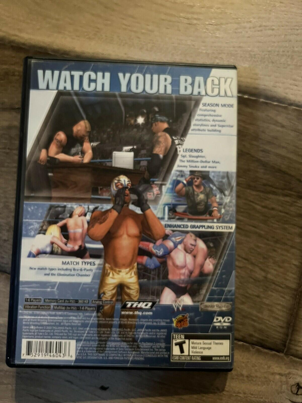 WWE SmackDown Here Comes the Pain (Sony PlayStation 2, 2003) CASE+MANUAL ONLY