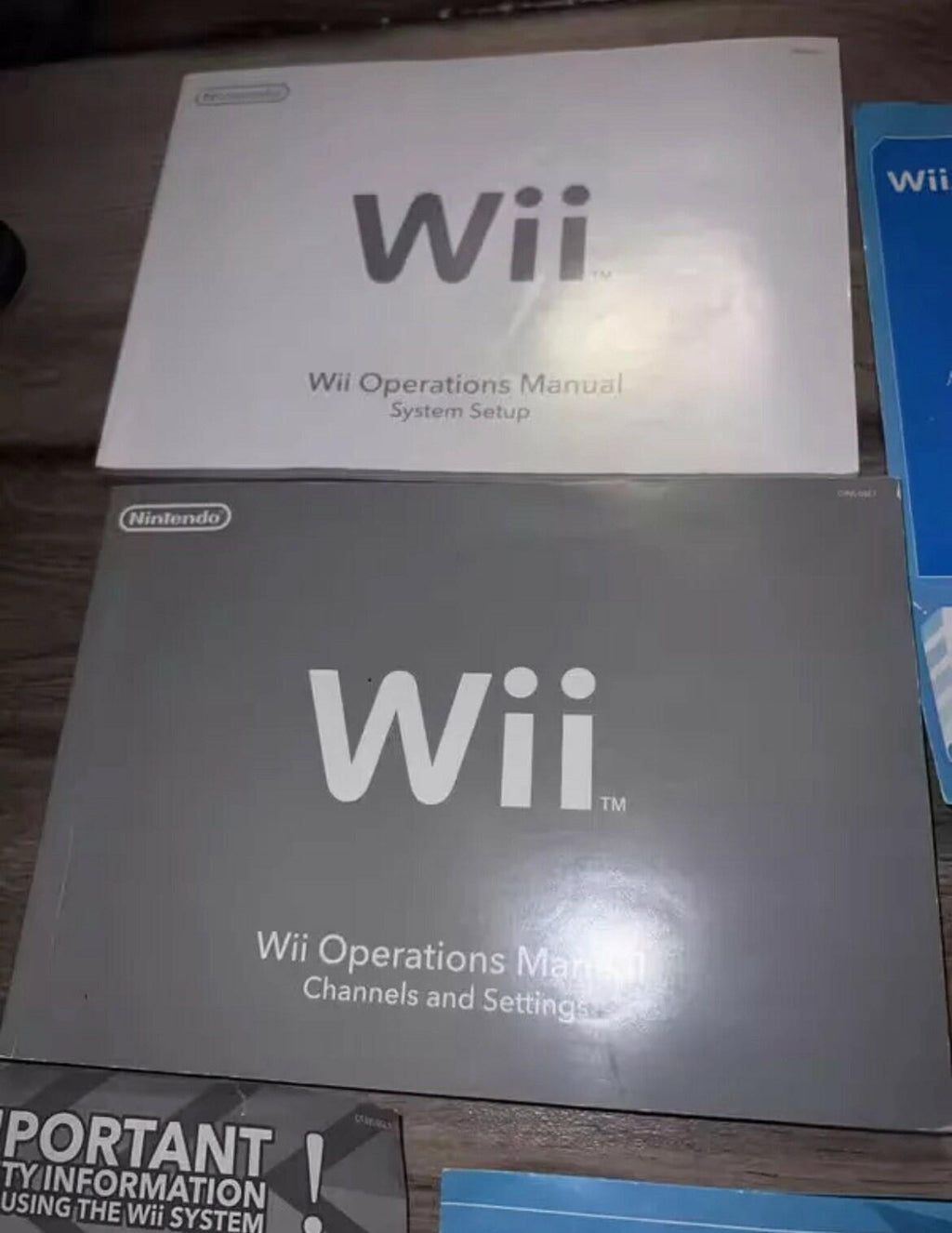 Instruction Manuals Nintendo Wii System Setup Console Operations Insert