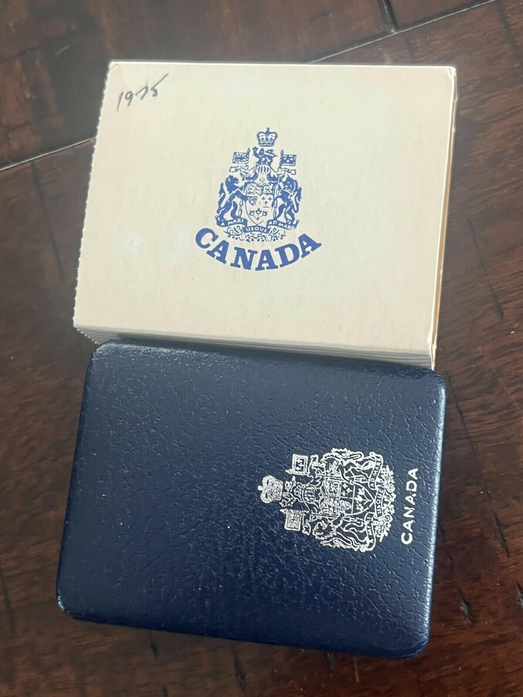 1975 Canada $1 Coin Voyageur Dollar (With RCM Box) + Outer Cardboard Sleeve