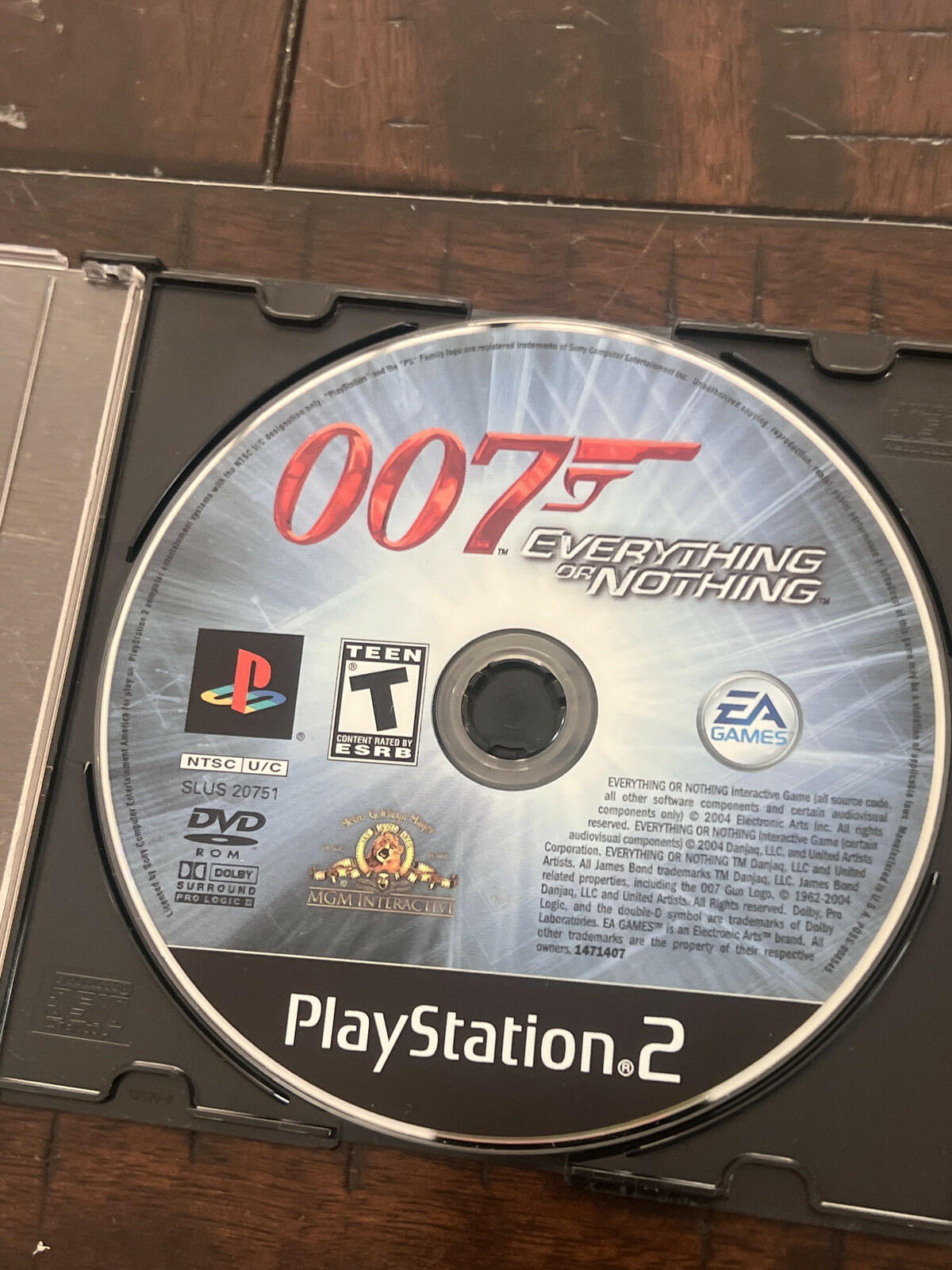 007 Everything or Nothing (Sony Playstation 2 PS2, 2004) DISC ONLY