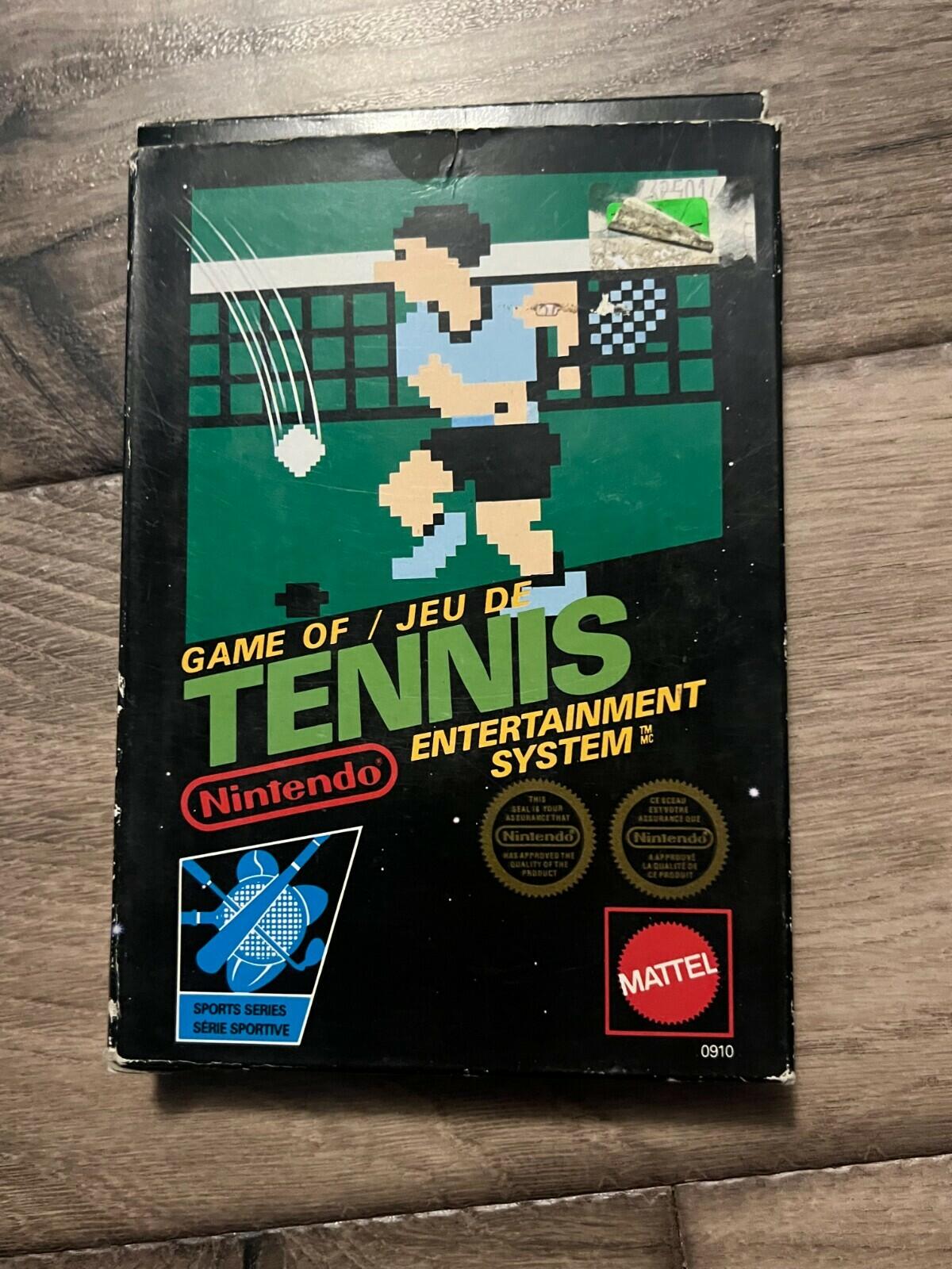 Tennis (Nintendo Entertainment System, 1985) CIB DAMAGED MANUAL THREE SCREW