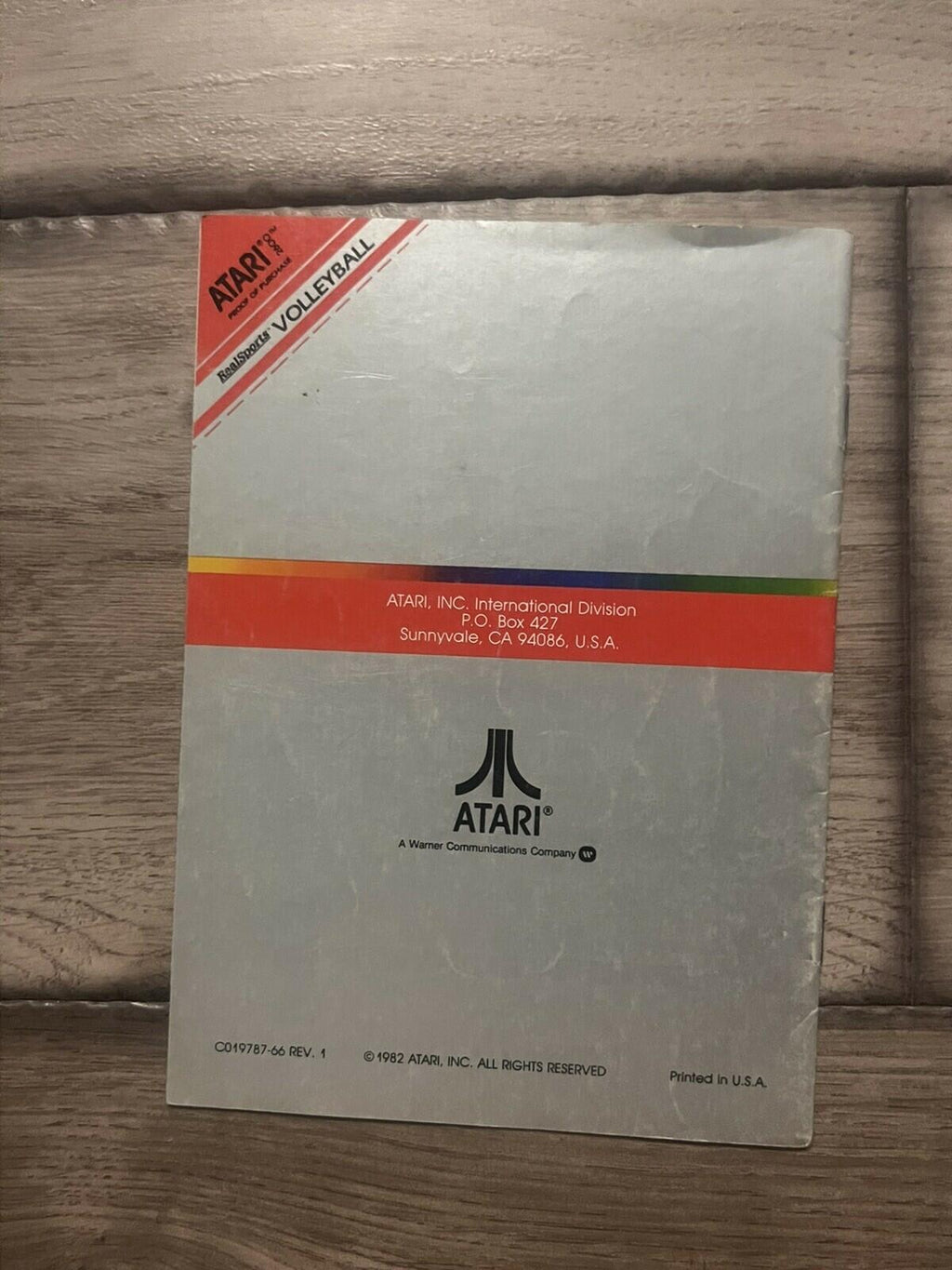 RealSports Volleyball (Atari 2600, 1982) MANUAL ONLY
