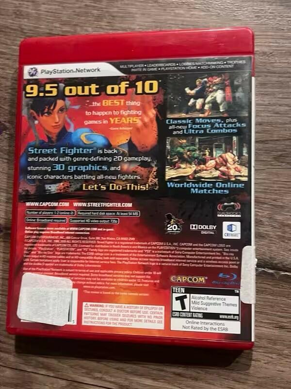 Street Fighter IV: Greatest Hits (Sony Playstation 3, 2009) CIB