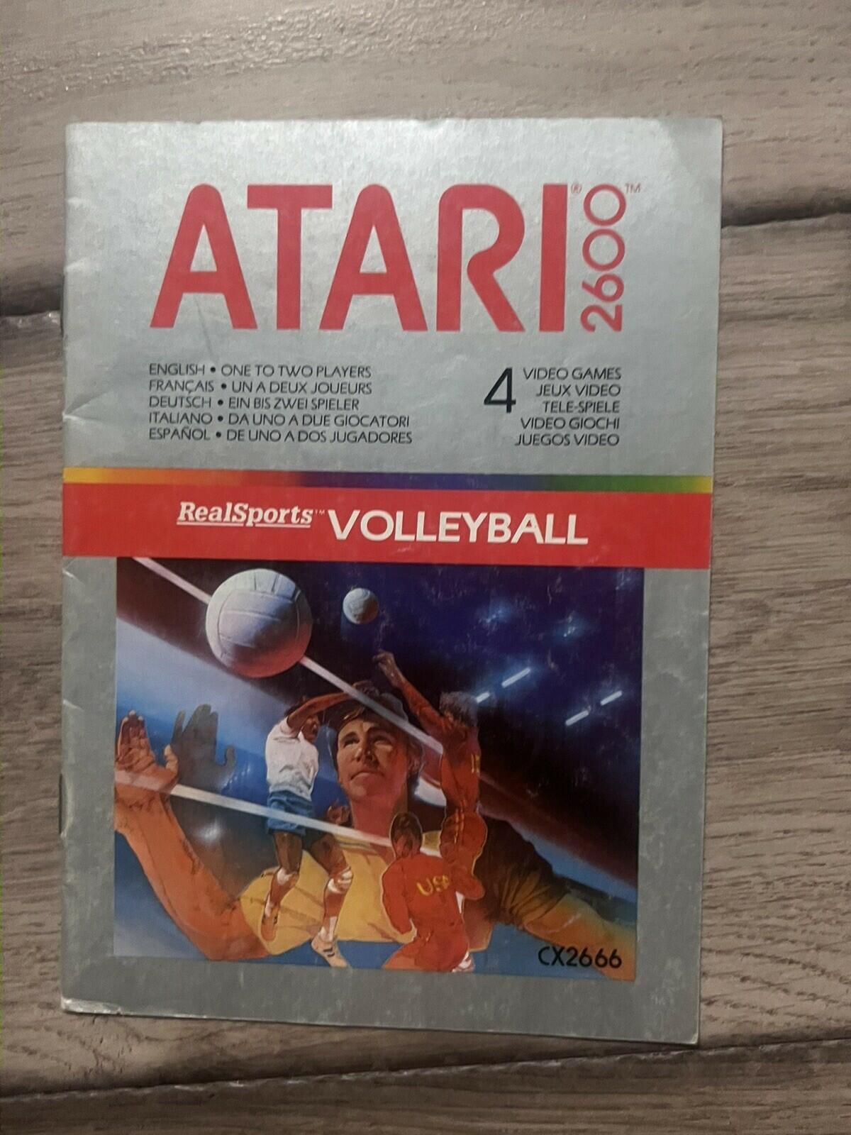 RealSports Volleyball (Atari 2600, 1982) MANUAL ONLY
