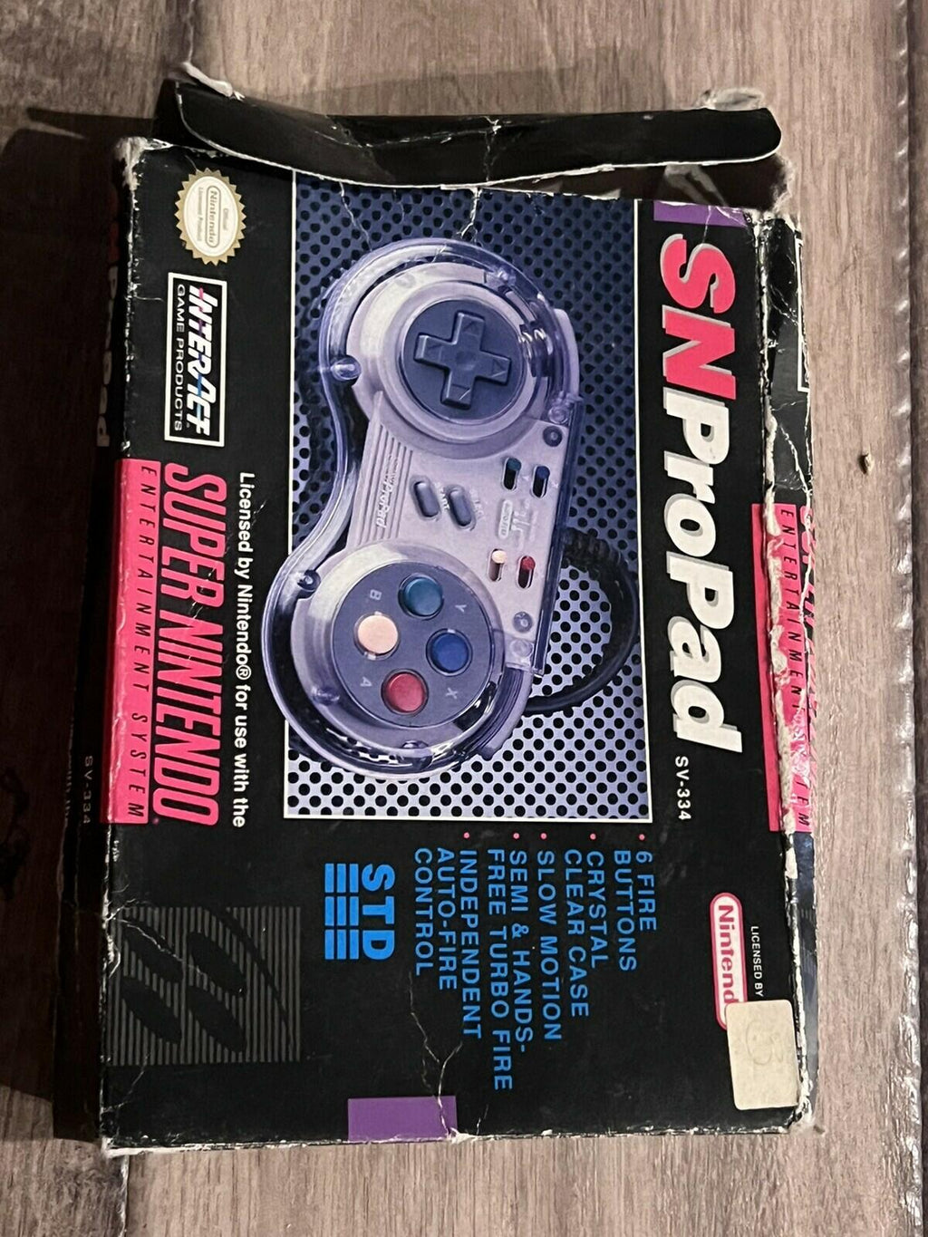 SN ProPad SV-334 Turbo Controller Super Nintendo Entertainment System Box Only
