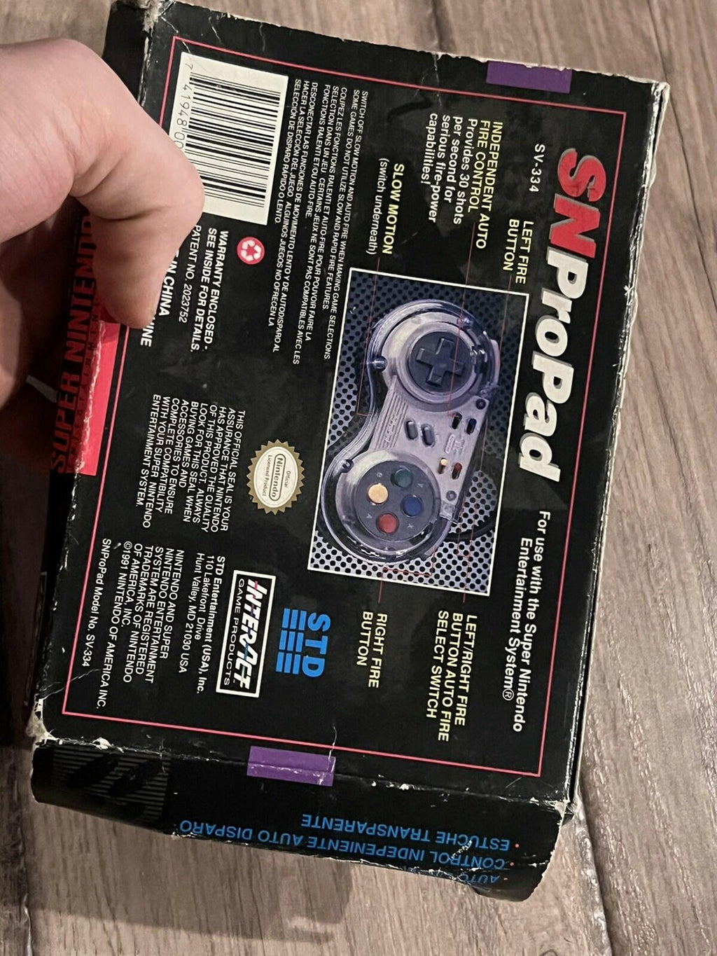 SN ProPad SV-334 Turbo Controller Super Nintendo Entertainment System Box Only