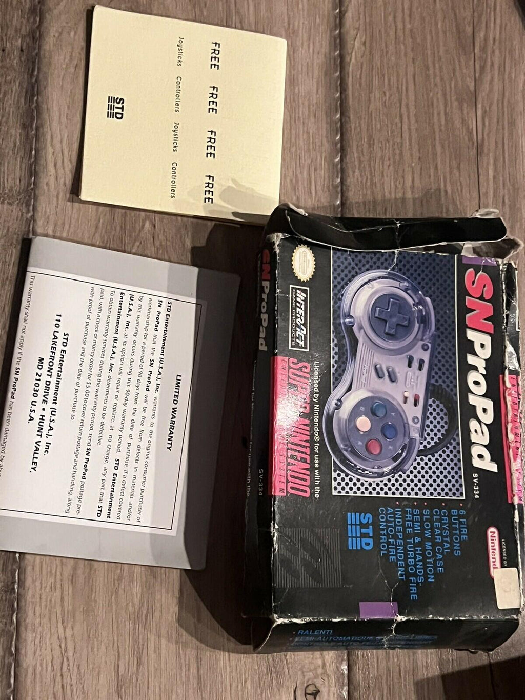 SN ProPad SV-334 Turbo Controller Super Nintendo Entertainment System Box Only