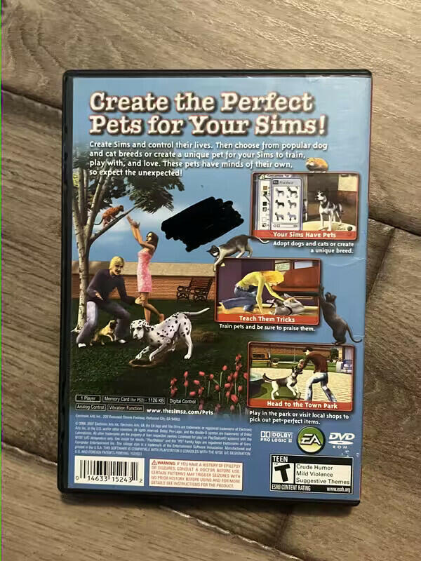 The Sims 2 Pets: Greatest Hits (Sony PlayStation 2, 2007) CIB
