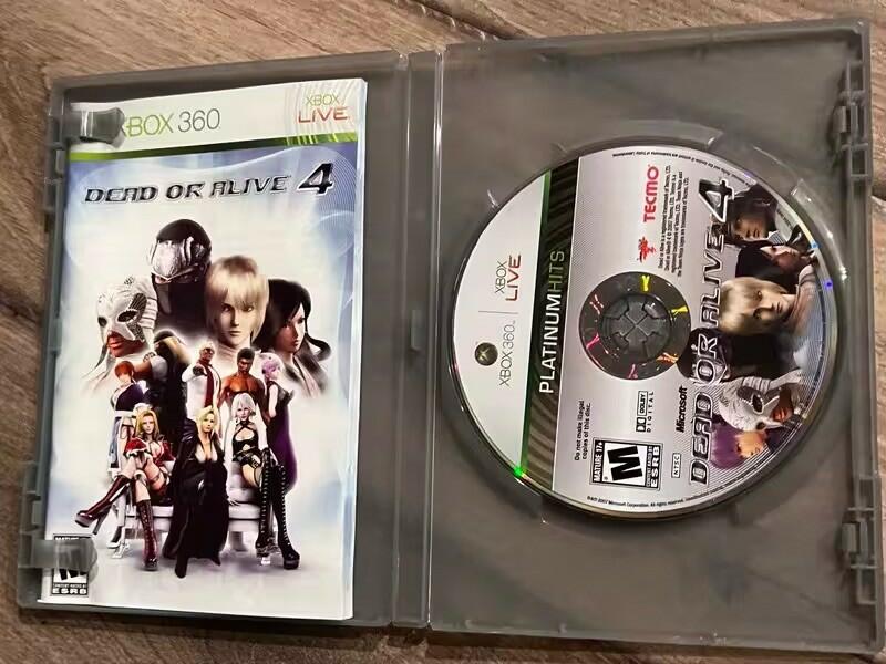 Dead or Alive 4: Platinum Hits (Microsoft Xbox 360, 2005) CIB NO ARTWORK