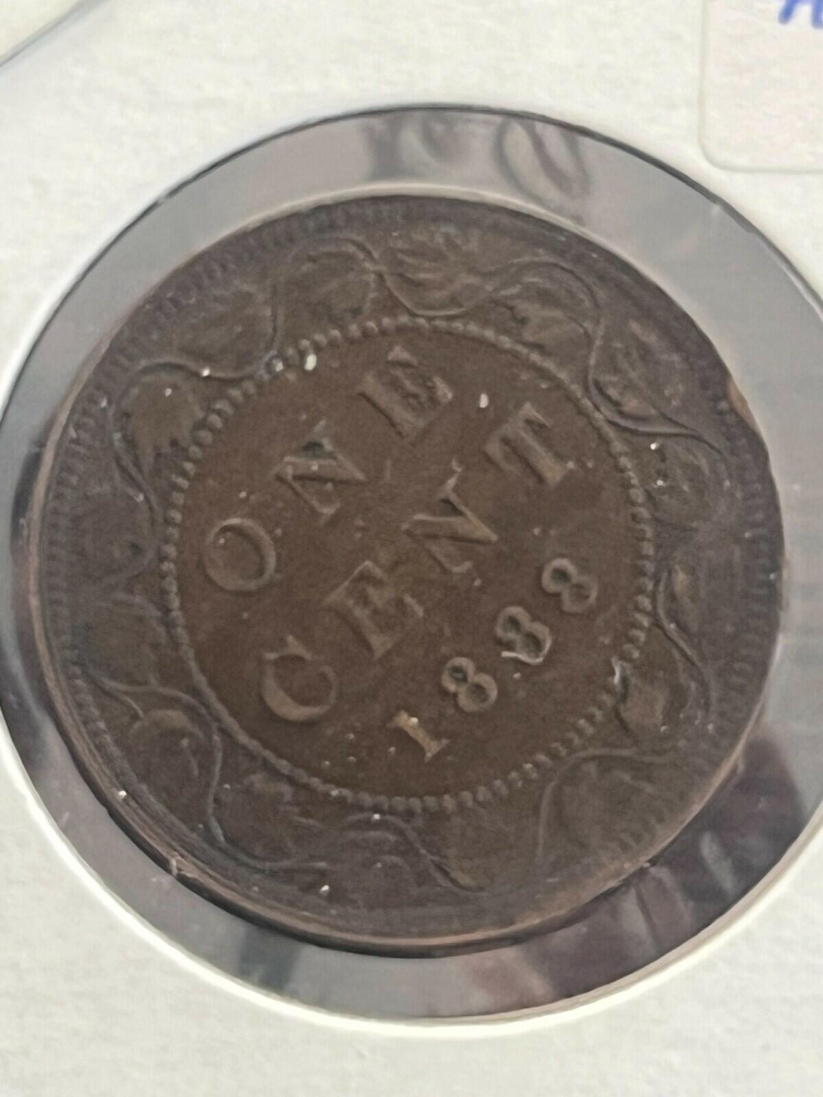 1888 Canada Large Cent Large Penny VF-20 Details