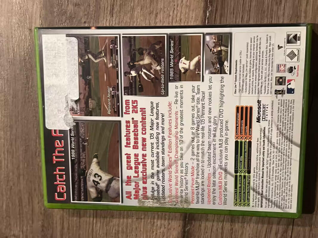 Major League Baseball 2K5 World Series Edition (Microsoft Xbox, 2005) CIB