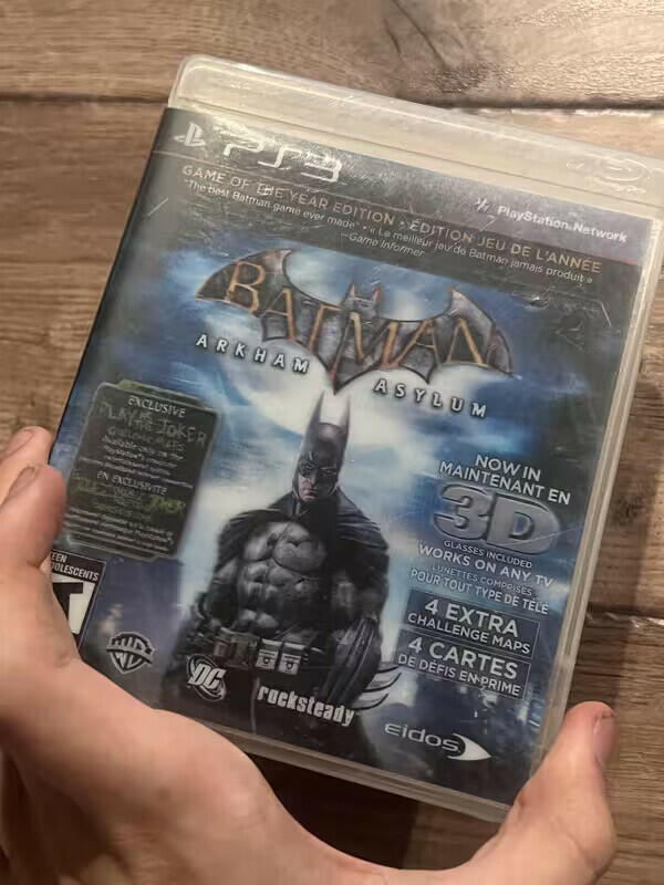 Batman: Arkham Asylum - Game of the Year (Sony Playstation 3, 2010) NO MANUAL