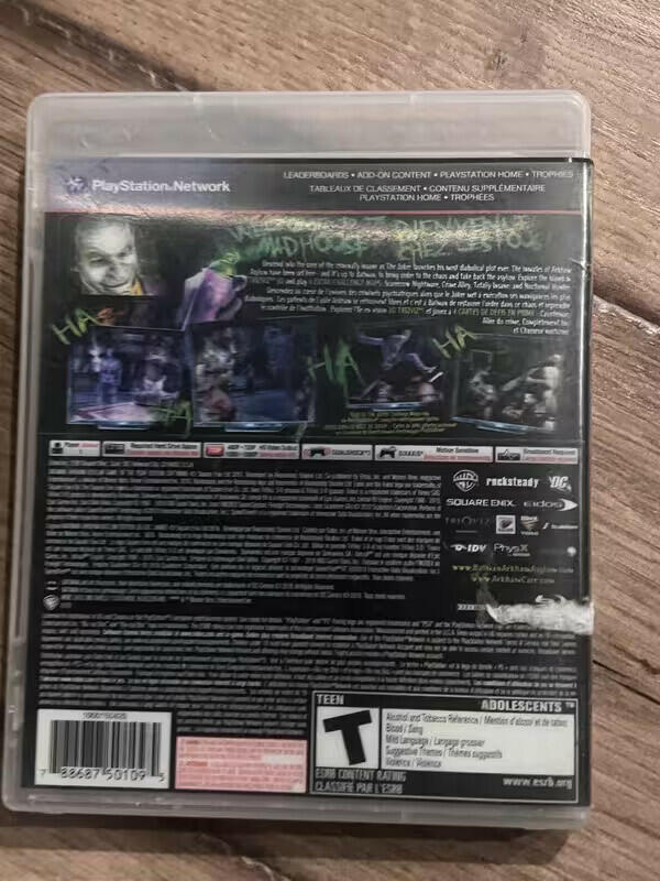 Batman: Arkham Asylum - Game of the Year (Sony Playstation 3, 2010) NO MANUAL