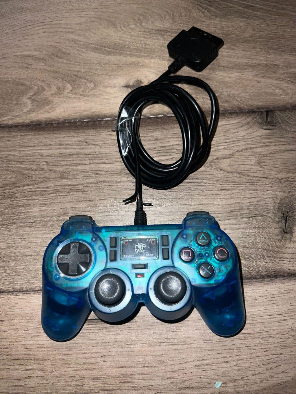 Hip Gear Playstation 2 Controller LM361 Blue Players Gamepad 2 DAMAGED WIRE