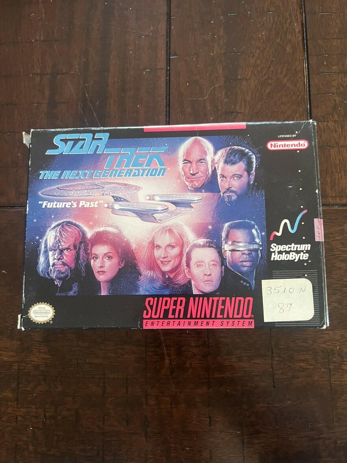 Star Trek: The Next Generation - Future's Past (SNES, 1994) CIB MANUAL RIPPED