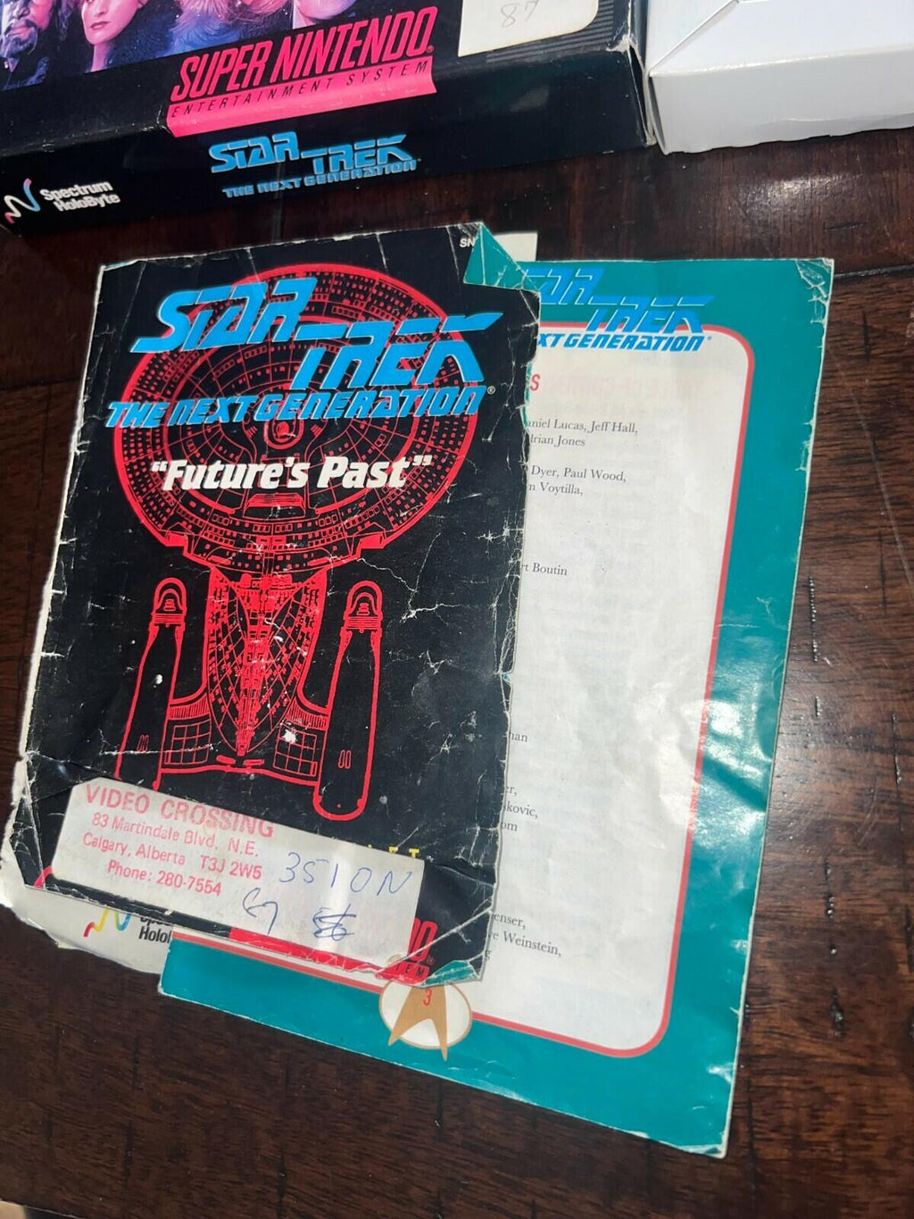 Star Trek: The Next Generation - Future's Past (SNES, 1994) CIB MANUAL RIPPED