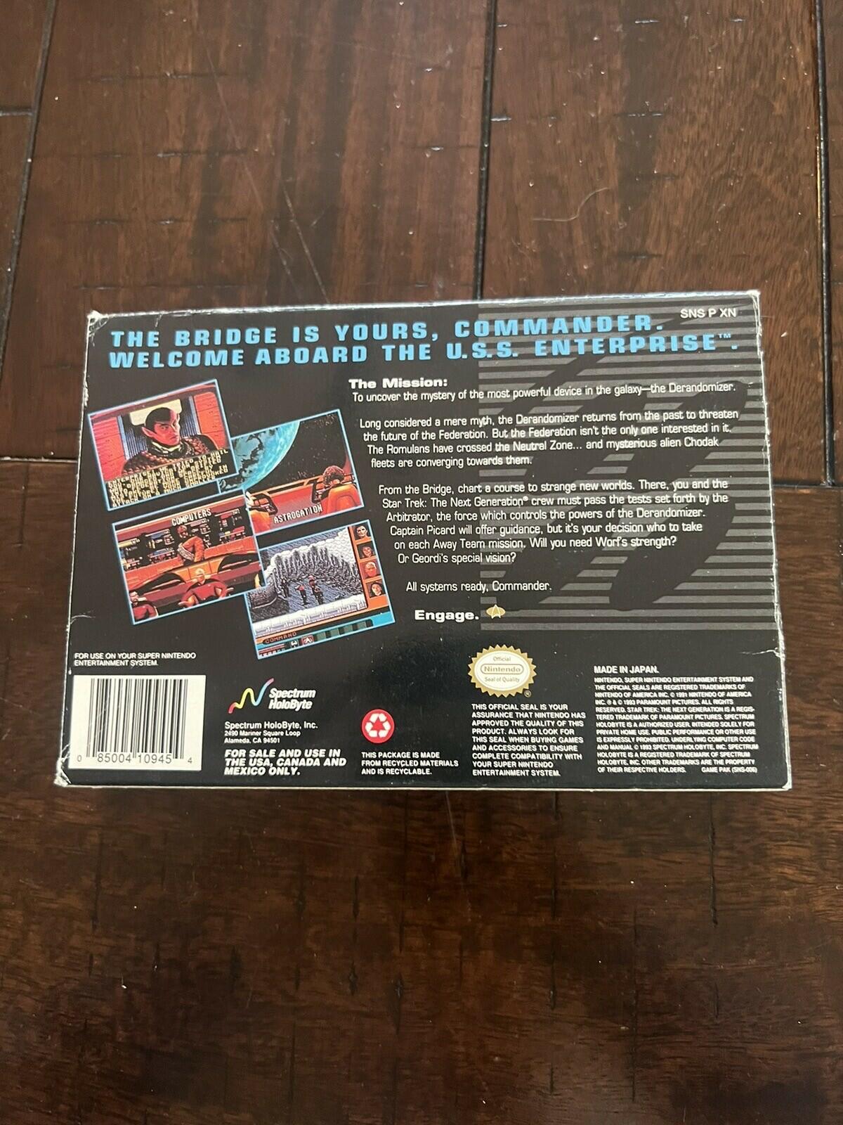 Star Trek: The Next Generation - Future's Past (SNES, 1994) CIB MANUAL RIPPED