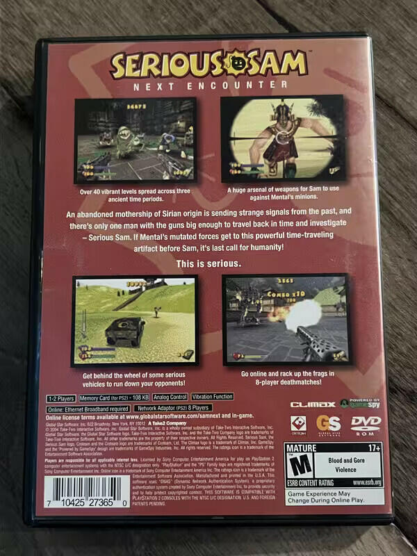 Serious Sam: The Next Encounter (Sony PlayStation 2, 2004) CIB