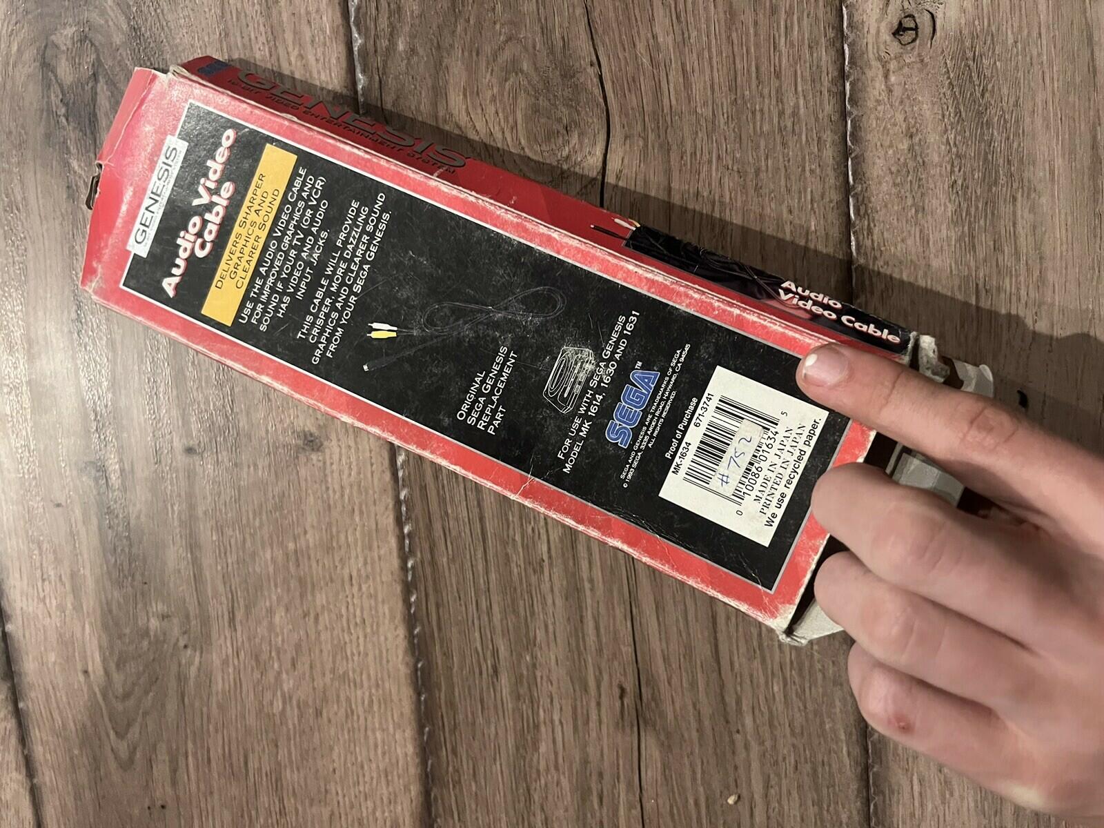 Authentic OEM Sega Genesis AV Cables MK-1634 Mk1634 BOX ONLY