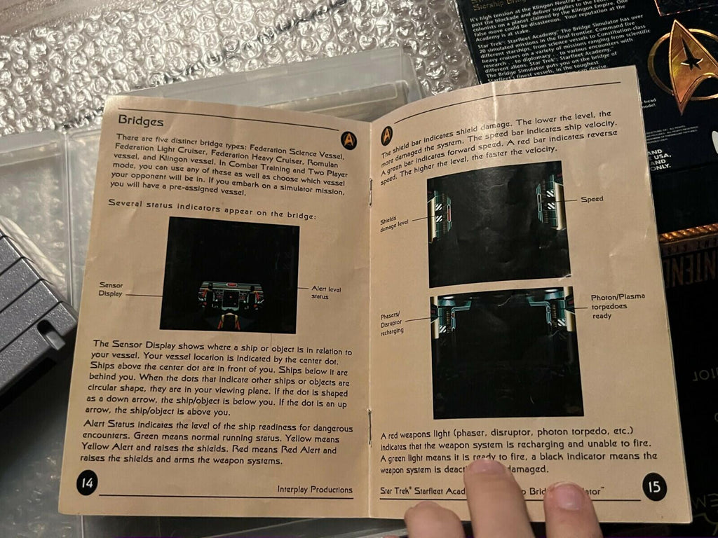 Star Trek: Starfleet Academy (SNES, 1994) RENTAL BOX CIB WITH MANUAL