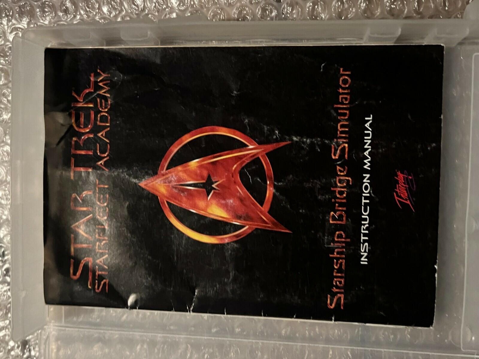 Star Trek: Starfleet Academy (SNES, 1994) RENTAL BOX CIB WITH MANUAL