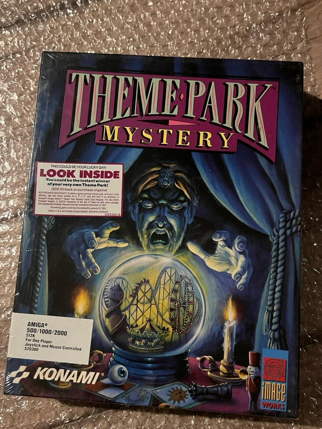 Konami Theme Park Mystery Game for Amiga 500, 1000 & 2000. 3.5" BRAND NEW