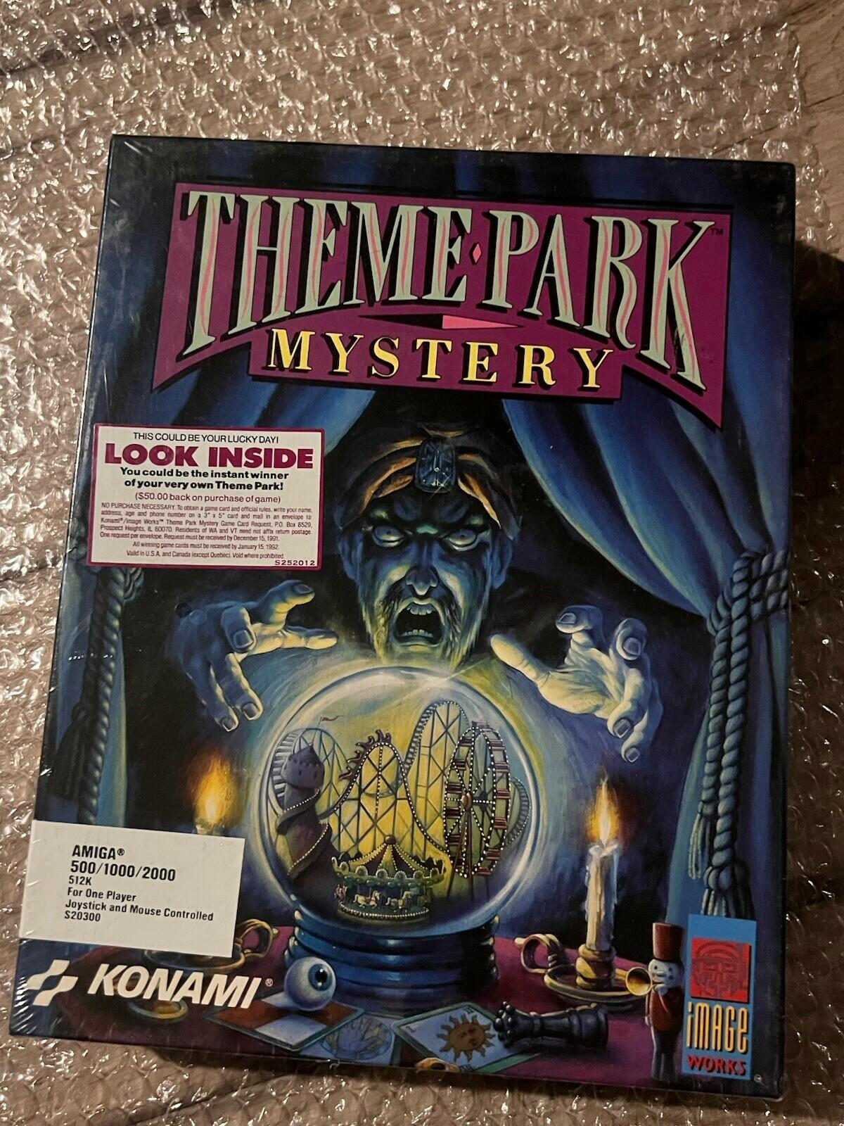 Konami Theme Park Mystery Game for Amiga 500, 1000 & 2000. 3.5" BRAND NEW