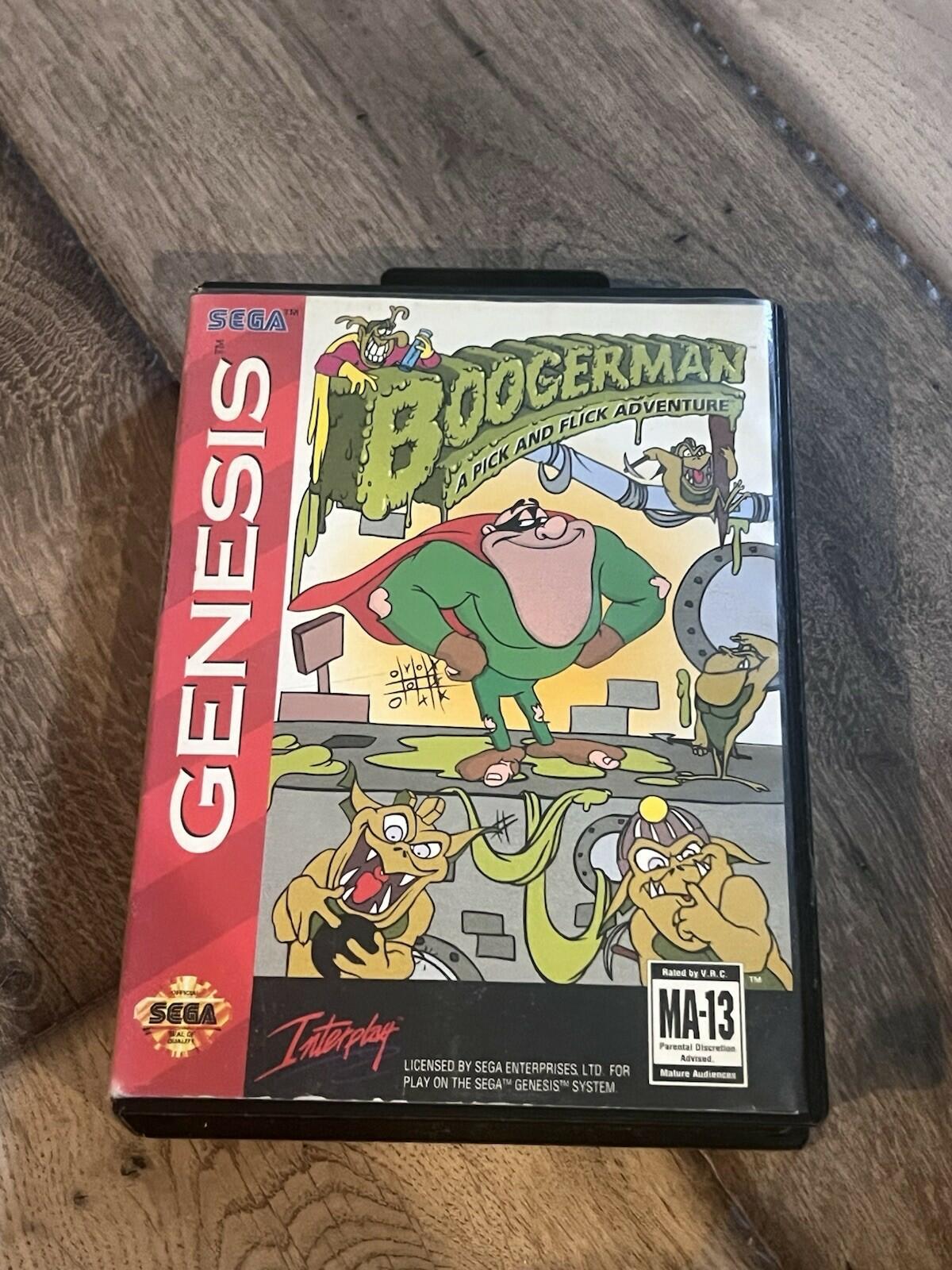 Boogerman: a Pick and Flick Adventure (Sega Genesis, 1994) ARTWORK ONLY CASE