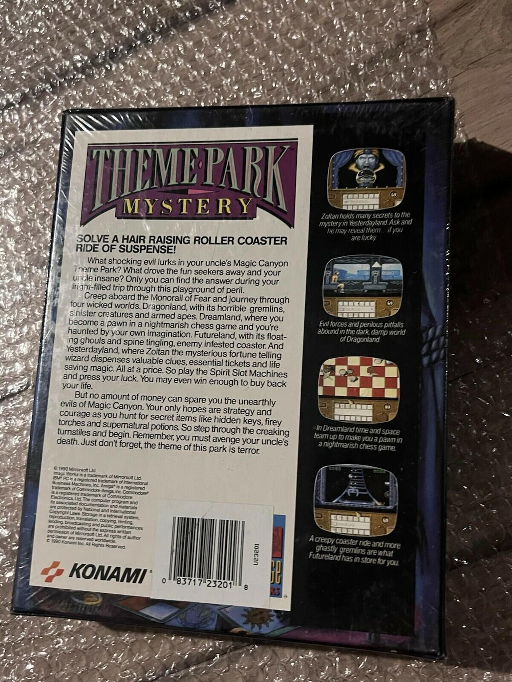 Konami Theme Park Mystery Game for Amiga 500, 1000 & 2000. 3.5" BRAND NEW